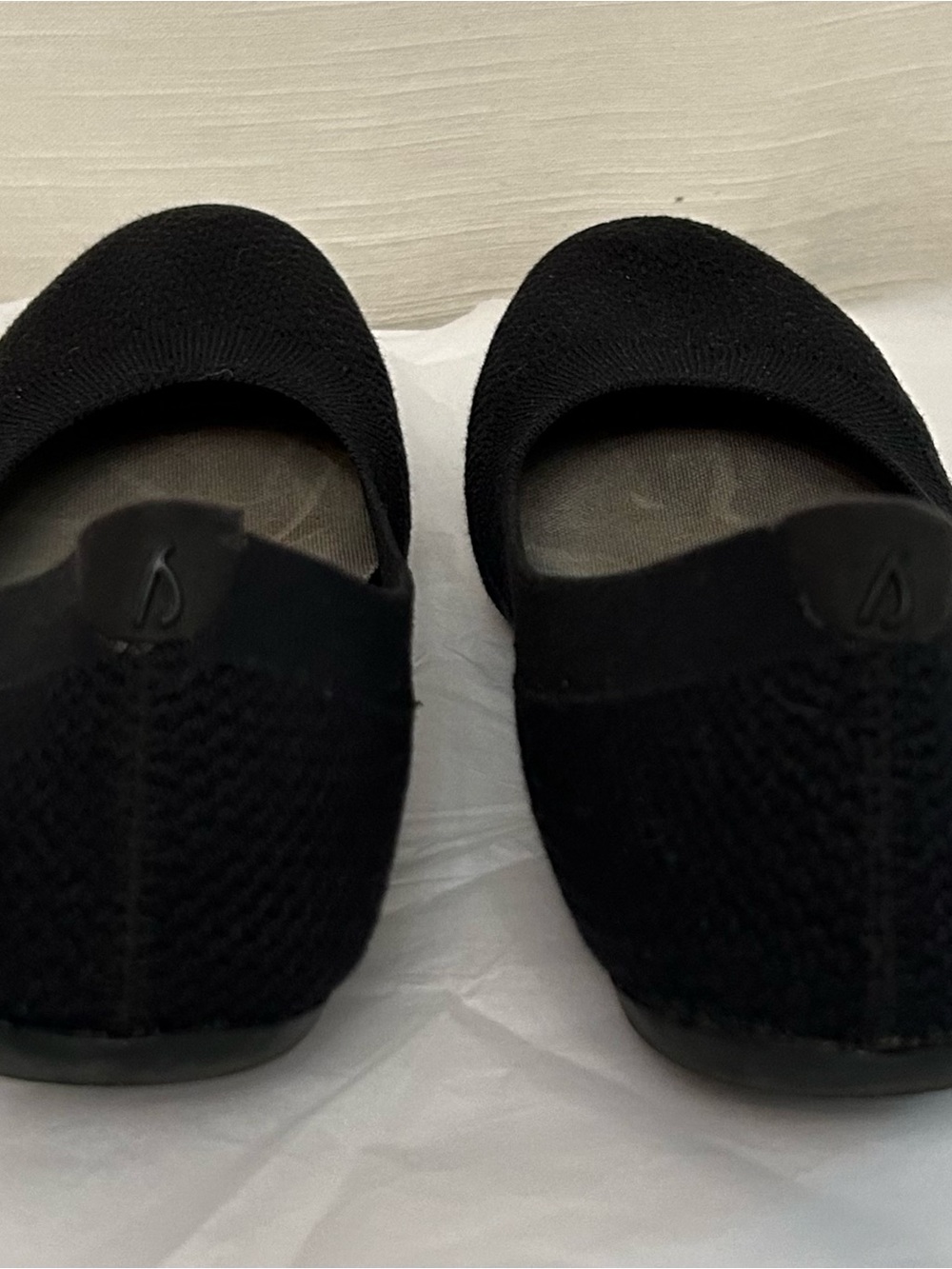 Allbirds Tree Breezer Women's Black Knit Ballet Flats - Picture 6 of 7